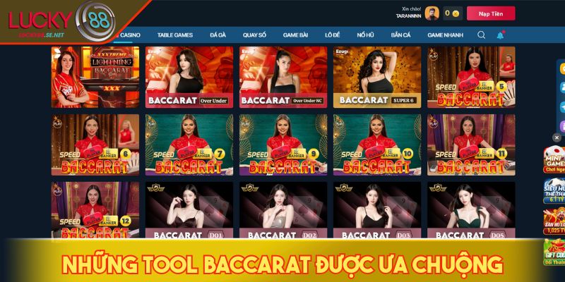 Những tool baccarat được ưa chuộng